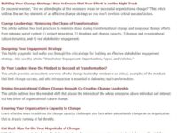 Free resources for change leaders and consultants